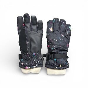 ZeroXposur Women's Thinsulate Winter Gloves Black Galaxy Star Print Size M/L